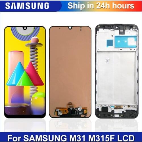 100% Test For Samsung Galaxy M31 LCD Display Touch Screen Digitizer Assembly For Samsung M31 M315 M315F SM-M315F Display Screen