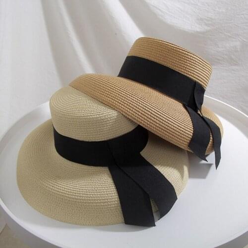 202005-shi summer cheaper paper Hepburn style bowknot lady bucket cap women fishermen hat