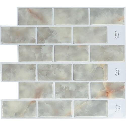 2021 Peel mixed Anti Mold Stick on Backsplash Kitchen Smart Subway Self Adhesive wall sticker tiles