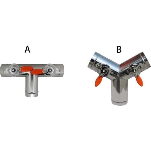 3 way stainless steel air regulation damper for ventilation tube Air Duct Valve OD51mm-150mm Ttype