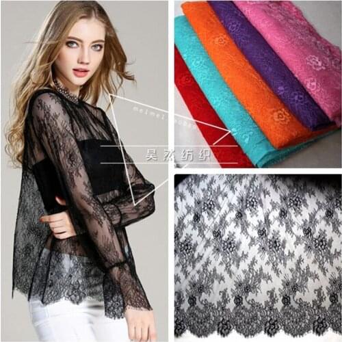 3MetersX 150cm Eyelashes Lace Trim Very Wide 6 Colors High Quality Lace Fabric Handmade DIY Wedding AccessoriesLC0217