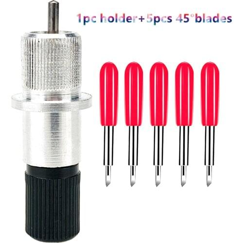 5pc 45 Degree High Quality Plotter Blades Vinyl Cutter Knife for Roland Cutting Plotter Engraving Machine + 1pc Blade Holder