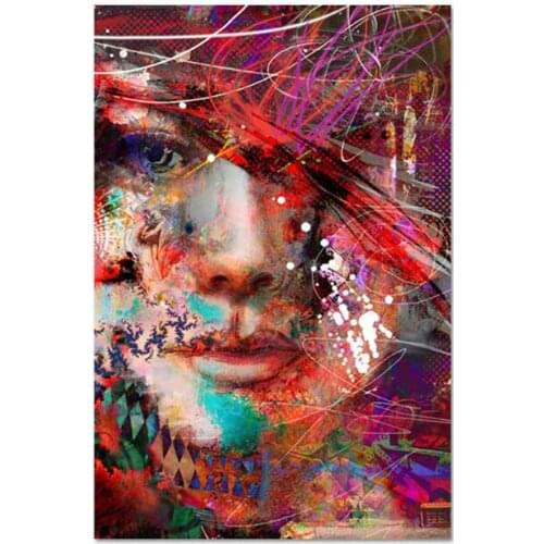 Diy abstract portrait diamond painting sugar skull mosaic art picture embroidery cross stitch stones picture puzzle wall decor