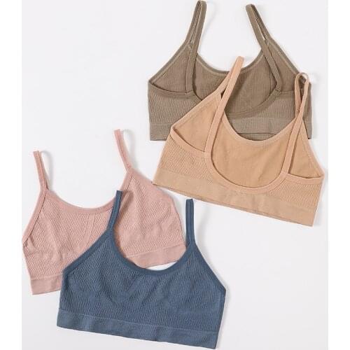 Women Tank Crop Top Comfort Seamless Bra Open Back Fashion Wirefree Underwear No Pad Backless Unlined Bra Sexy Lingerie