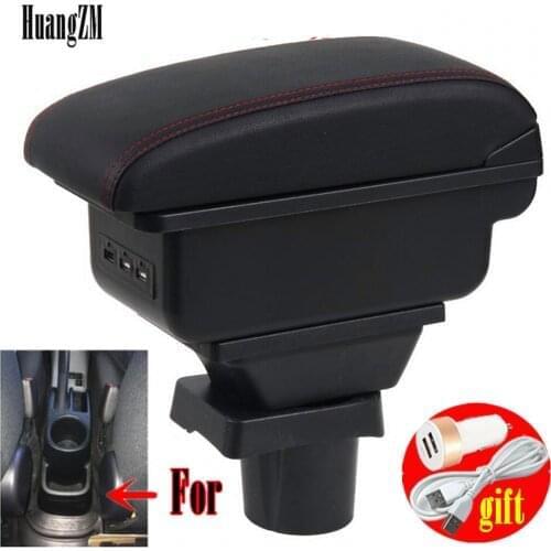 For toyota Aqua armrest box double layer with usb interface