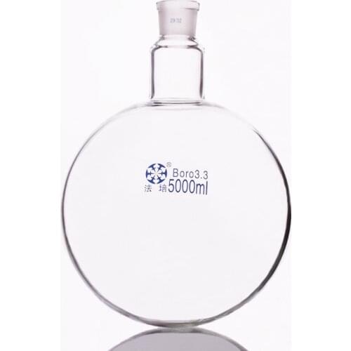 Single standard mouth round-bottomed flask,Capacity 5000ml and joint 29/32,Single neck round flask