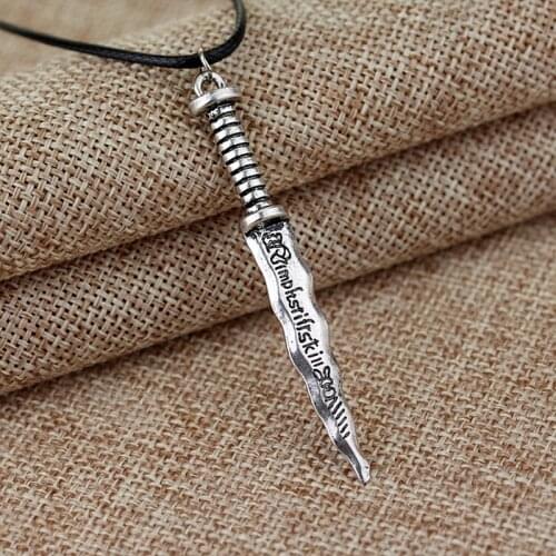 Hot Sale Gnomish Monster Dagger Knife Shape Alloy Pendant Necklace