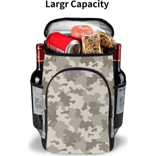 Camouflage 45 Cans Insulated Cooler Backpack Thermal Waterproof Thickened Cooler Bag Large Insulated Bag Picnic Refrigerator Bag