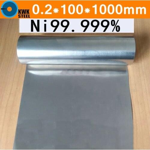0.2*100*1000mm Pure Nickel Strip Thin Wall Thickness Ni Coil 99.99% Experiment Research Free Shipping