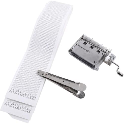 30-Note Tapes Hand Crank Music Mechanical Musical Box With Hole Puncher 3 Strips Tapes Create Your Own Music Diy Music Box