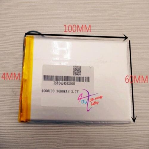 Best battery brand P75A large-screen high-capacity machine 4060100 3.7V polymer battery 3000mA lithium bat