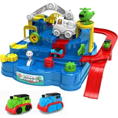 New Manual Car Rescue Vehicles Adventure Toys Brain Table Game Puzzle Toys Racing Track Rail Car Toys for Children House Play