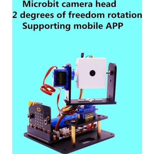 Microbit camera head Micro:bit robot WIFI trolley smart vision kit with APP