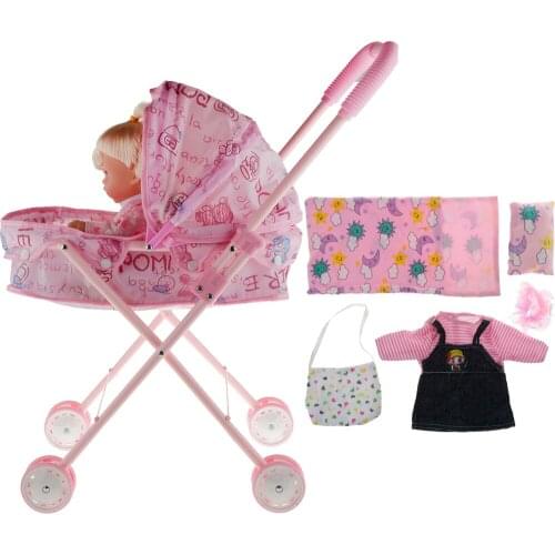 Mini Reborn Infant Doll Nursing Supplies - Newborn Baby Doll & Stroller Toys