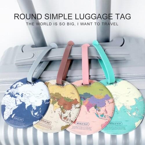 Fashion Map Luggage Tag Women Travel Accessories Silica Gel Suitcase ID Address Holder Boarding Tag Travel Accessories Bag