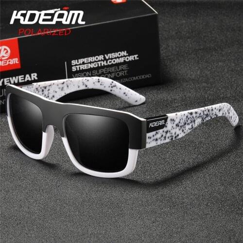 CE certification KDEAM 2018 Men Sport Sunglasses HD Polarized Sun Glasses Women Brand design Square Reflective Coating KD03X