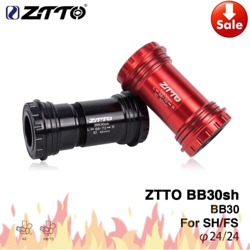ZTTO BB30sh Bottom Brackets CERAMIC BB30 24mm Adapter bicycle Press Fit Axle for MTB Road bike parts Dual silicone seal