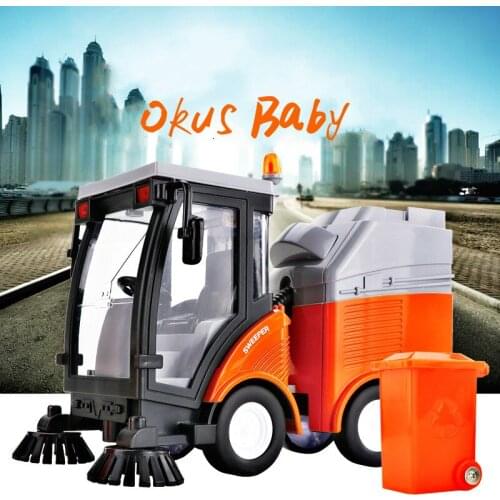 2019 Newest Simulation Sanitation Car Model Light Music Pull-back Motor Vehicle Toys Gift for Children Clean Car Models
