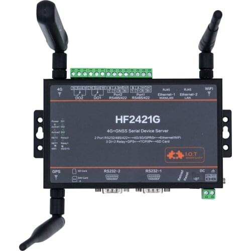 New 4G GNSS Serial Device Server HF2421G RS232 RS485 RS422 to Ethernet 4G 3G GPRS Network Converter GPS Industrial Wifi Module
