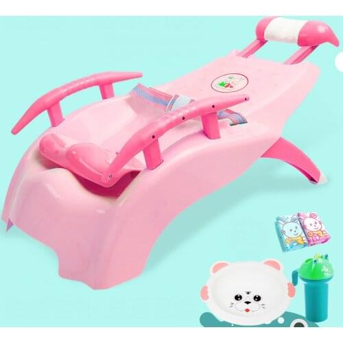 Solid Baby shower seats Children Shampoo Chair Foldable Adjustable Household Shampoo Loungers Extra Large baby lounger