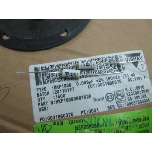 Original new 100% MKP1839368162R axial capacitance 0.068UF 1％ 160V (Inductor)