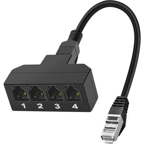 Telephone Splitter Excellent Line Converter for Network Cable Connection