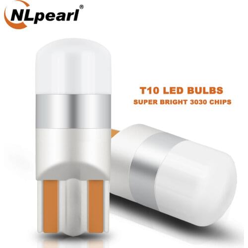 NLpearl 2/4X Signal Lamp T10 W5W Led Bulbs 3030 1SMD W5W Led Canbus 194 168 Car Interior Lights Dome Reading Clearance Lamps 12V