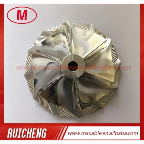 T51 70.34/93.96mm 6+6 blades turbocharger billet/milling/aluminum 2618 compressor wheel for Racing