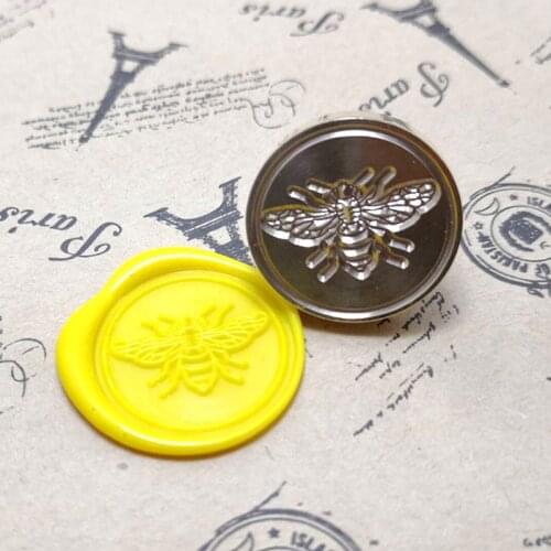 WYSE Wax Seal Stamp Bee Sealling Wax Stamp Metal Wax Selo Wood Handle for DIY Decoration Wedding Invitation Card