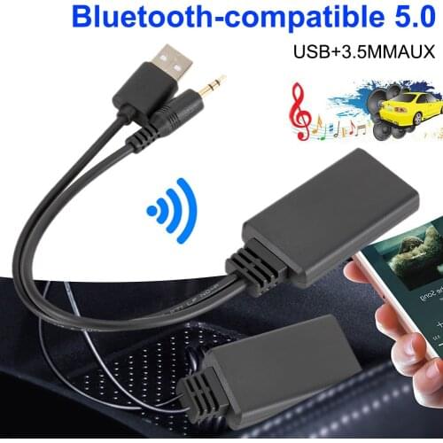 2021 NEW Car AUX Adapter for Car Bluetooth-Compatible Wireless USB Audio Receiver BT5.0 AUX 3.5mm Jack Auto Stereo Audio Speaker