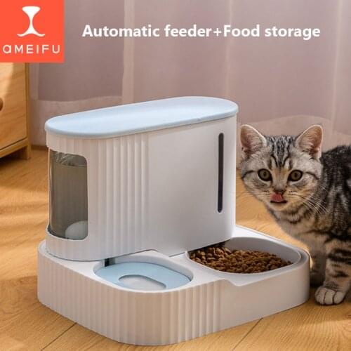 Pet Cat food bowl 3LDog Automatic Feeder with Dry Food Storage Cat Drinking Water bowl High Quality Safety Material pet supplies