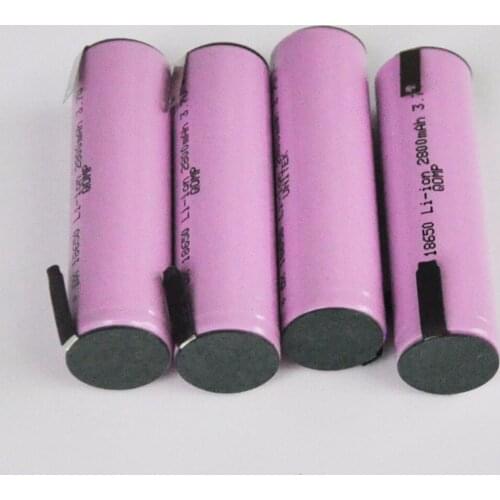 US 4-10PCS 2800mah 3.7V 18650 Rechargeable Li-ion Battery Lithium ion cell with welding tabs for phone powerbank speaker torch