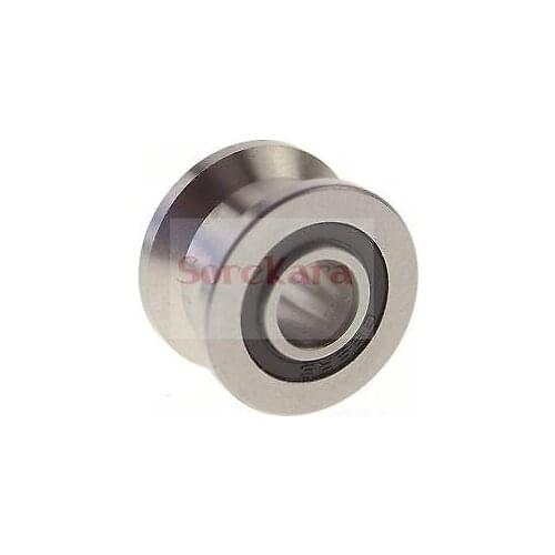 8*22.5*14.5mm Flat Groove width 10mm Guide Pulley Sheave Sealed Rail Bearing