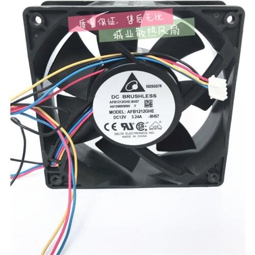 AFB1212GHE 120x120x38mm DC 12V 3.24A 4 Lines 4-pin Ball Bearing Connector Axial Powerful Cooling Fan