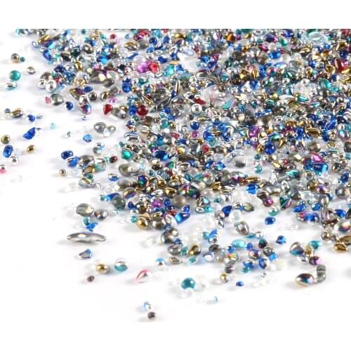 Irregular Shape Mixed Multicolor Plated Czech Glass Seed Spacer Beads Austria Crystal Beads For Jewelry DIY Making Accessories