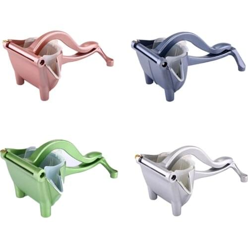 Household portable metal detachable manual pressing fruit juicer lemon juicer orange juice juicer with PP filter