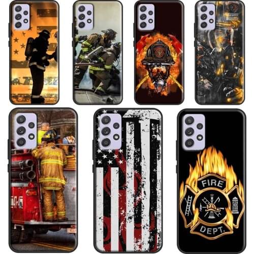 Firefighter Fire Fireman Phone Case For Samsung Galaxy A52 A32 A42 A72 A12 A21S A20e A40 A50 A70 A31 A51 A71 A02S