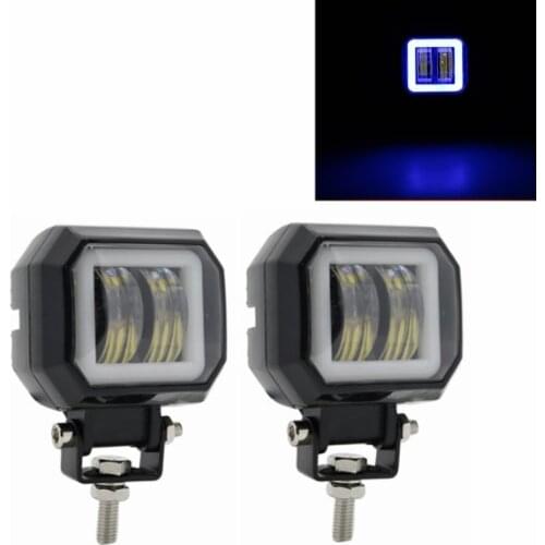 Led Work Light Bar 6000K White/Blue Halo Spot Beam For Car 4x4 Offroad Truck Boat UAZ ATV 12V 24V Led Angel Eyes Driving Lights