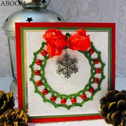 ABOOM Hot 110MM*110MM DIY Scrapbooking Round Frame Die Cut Template Carbon Steel Cutting Dies Stencil For Album Paper DIY Card