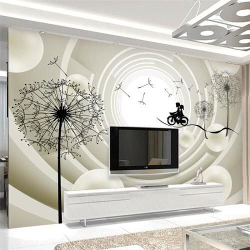 Mural papel de parede para quarto Custom wallpaper Warm dandelion abstract visual 3d 3d TV wall photo wallpaper behang