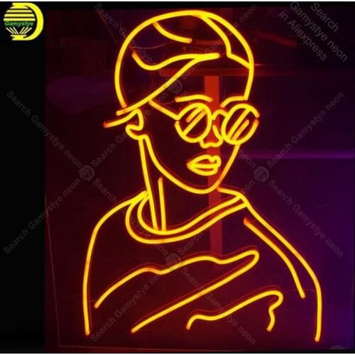 Fashion Girl Neon Bulbs sign Iconic Beer Bar Restaurant wall room Handcraft hotel Lamps advertise Letrero Neon enseigne lumine