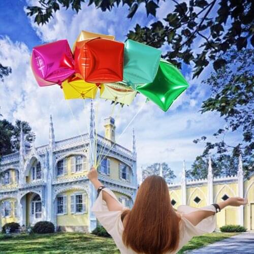 New 24inch Cube Foil Balloons Four Square Rose Gold Red Christmas New Years Party Gifts Box Helium Balloon Decoration