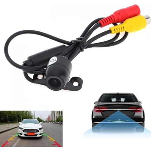 Plastic + Glass Lens Material E306 18mm Color CCD Outside & Water Resistant Car Rear View Camera for Car Automobile Vehicle