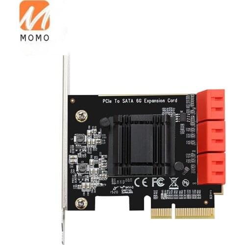 Controller Card CIe3.0 4X to 6 port SATA3 6 Gbps Expansion card SATA3 Converter Support SSC for both PCIe and SATA