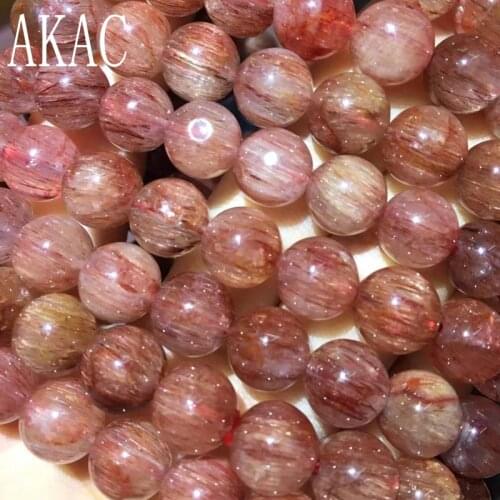 Approx7-9mm Grade AA AKAC natural red rutile quartz bracelet send randomly