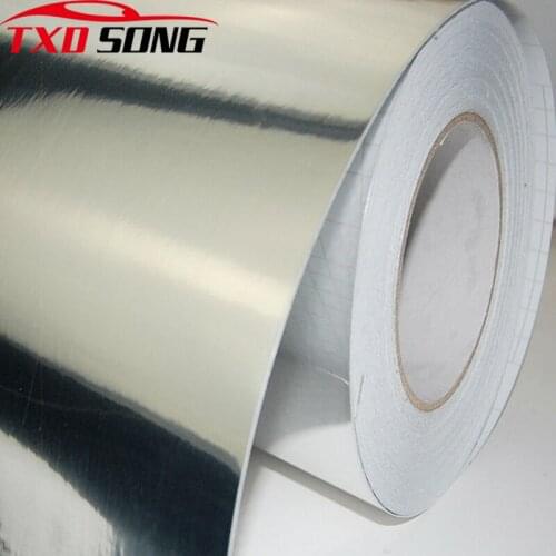 50CM*200CM Premium Silver Chrome Mirror Vinyl with Bubble Free Air Release DIY Wrap Sheet Film Car Sticker Decal Car Styling