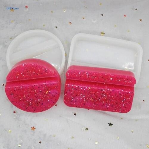 Crystal Epoxy Resin Mold Phone Holder Cellphone Bracket Casting Silicone Mould