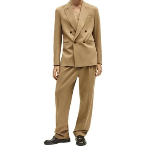 Terno masculino mens suit 2-piece Jacket+pants wedding banquet formal men tuxedo custom made mens double-breasted casual suits