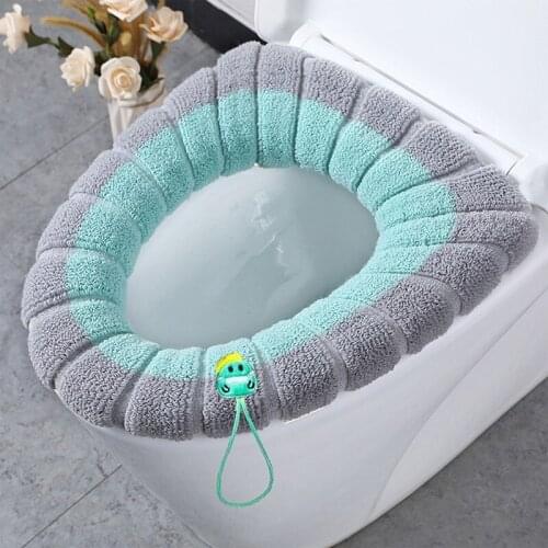 Thickened Toilet Cushion Cover Soft Washable Cushion Wc Toilet Seat Cover Of Mats For Home And Comfort Bathroom Accessories Sets