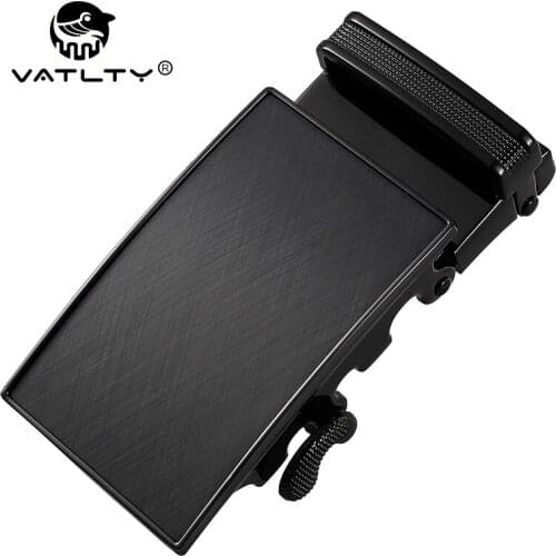VATLTY Official authentic mens business belt buckle, elegant black gold hard metal automatic buckle, suit belt buckle for men